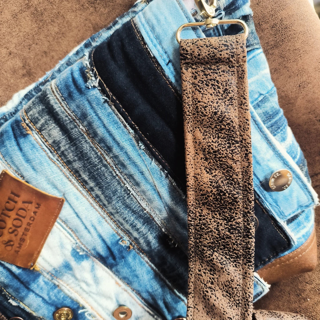 Sacoche mixte upcycling jeans Horizon