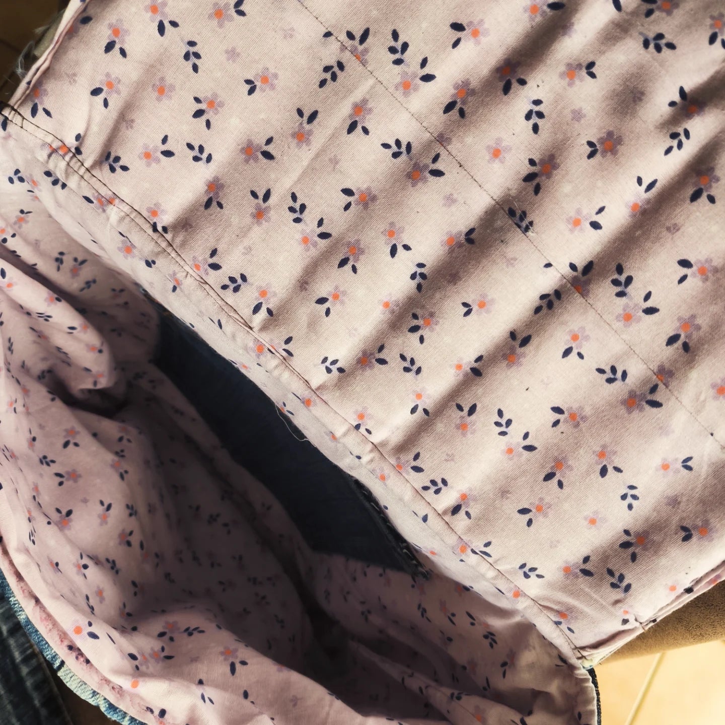 Sacoche mixte upcycling jeans Horizon