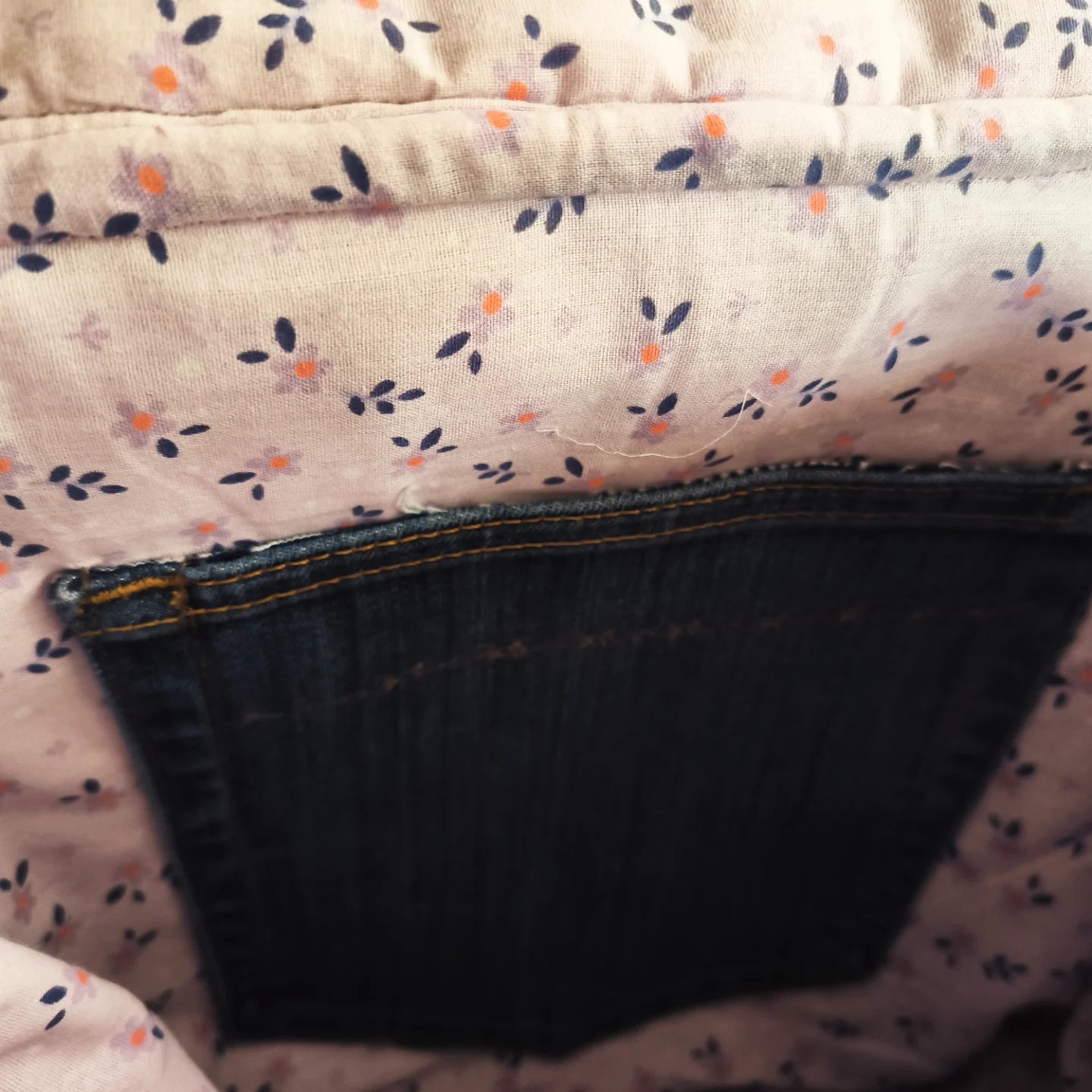 Sacoche mixte upcycling jeans Horizon